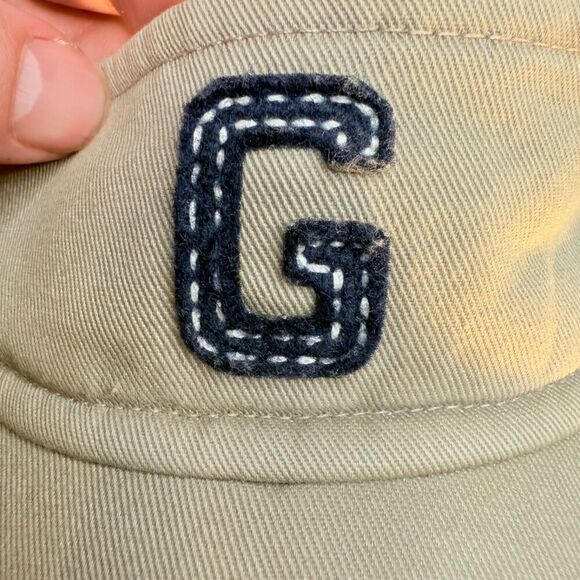 Gap Beige Adjustable Visor, 100% Cotton, "G" embroidered patch front, OSFA EUC - Picture 3 of 16
